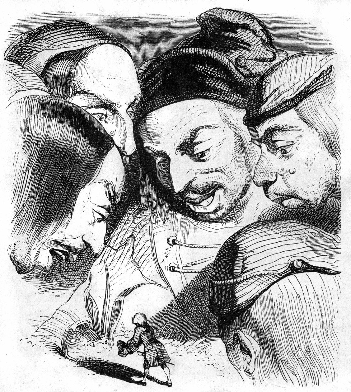 Ilustrace ke knize Gulliverovy cesty, kterou napsal Jonathan Swift od Grandville (1803 47)