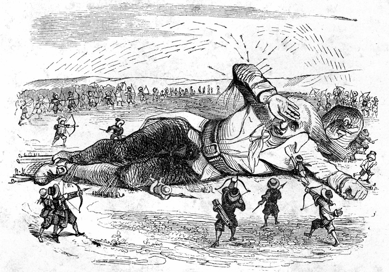 Ilustrace ke knize Gulliverovy cesty, kterou napsal Jonathan Swift od Grandville (1803 47)
