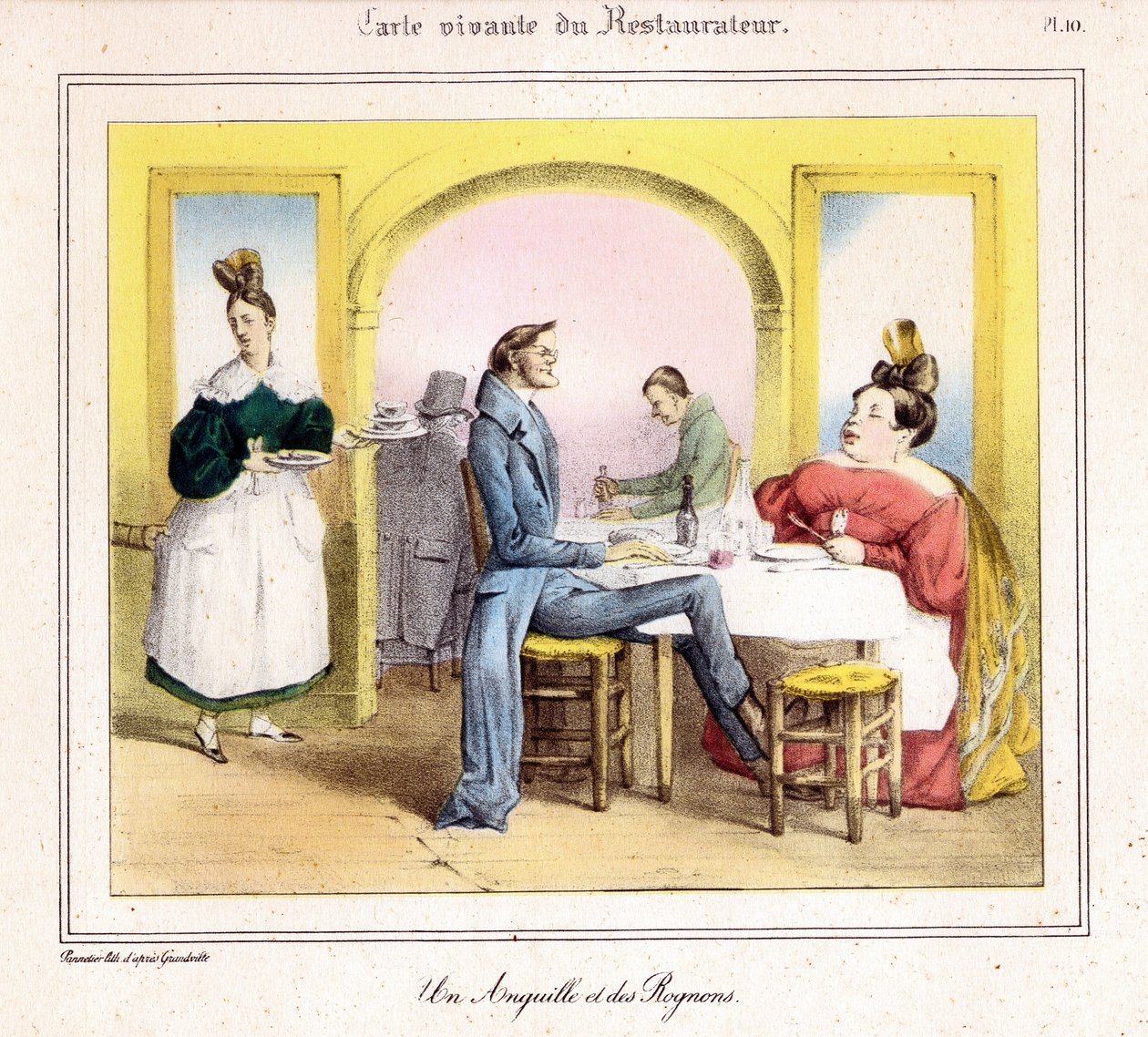 Restauratérova živá karta: úhoř a ledviny od Grandville