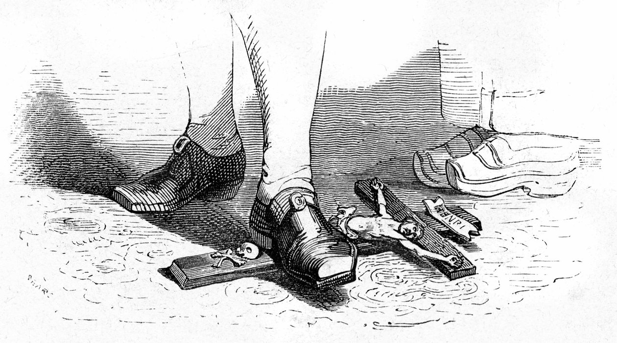 Ilustrace ke knize Gulliverovy cesty, kterou napsal Jonathan Swift od Grandville (1803 47)