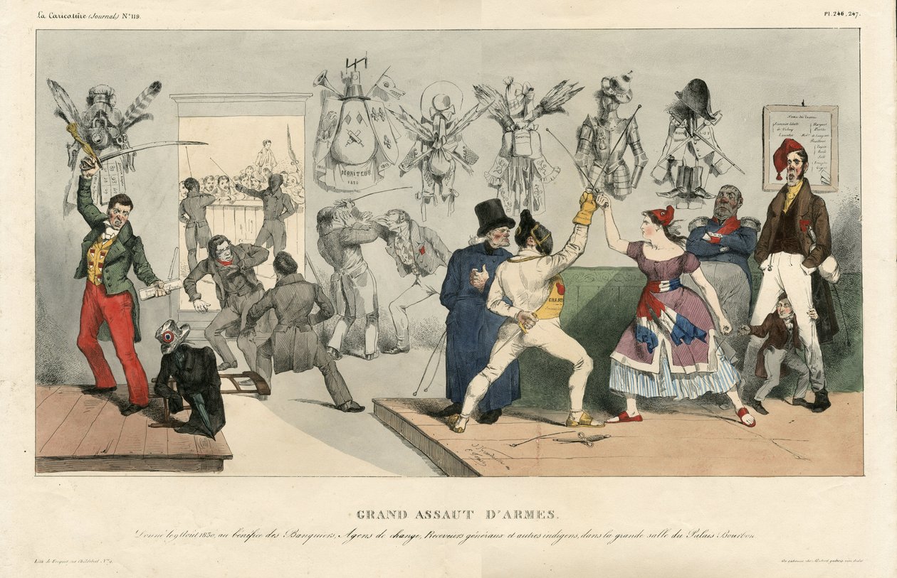 Ilustrace Jean Ignace Gerard dit Grandville (1803-1847) v La Caricature (1830) politique, no. 119 od Grandville