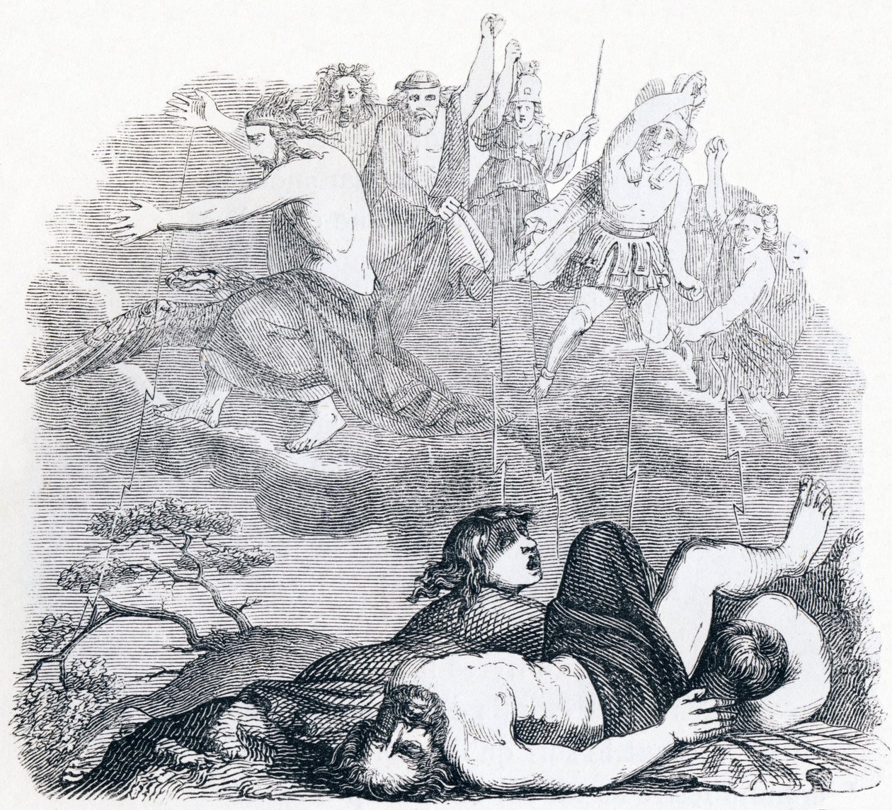 Jupiter a hromy - Bajky od La Fontaina od Grandville