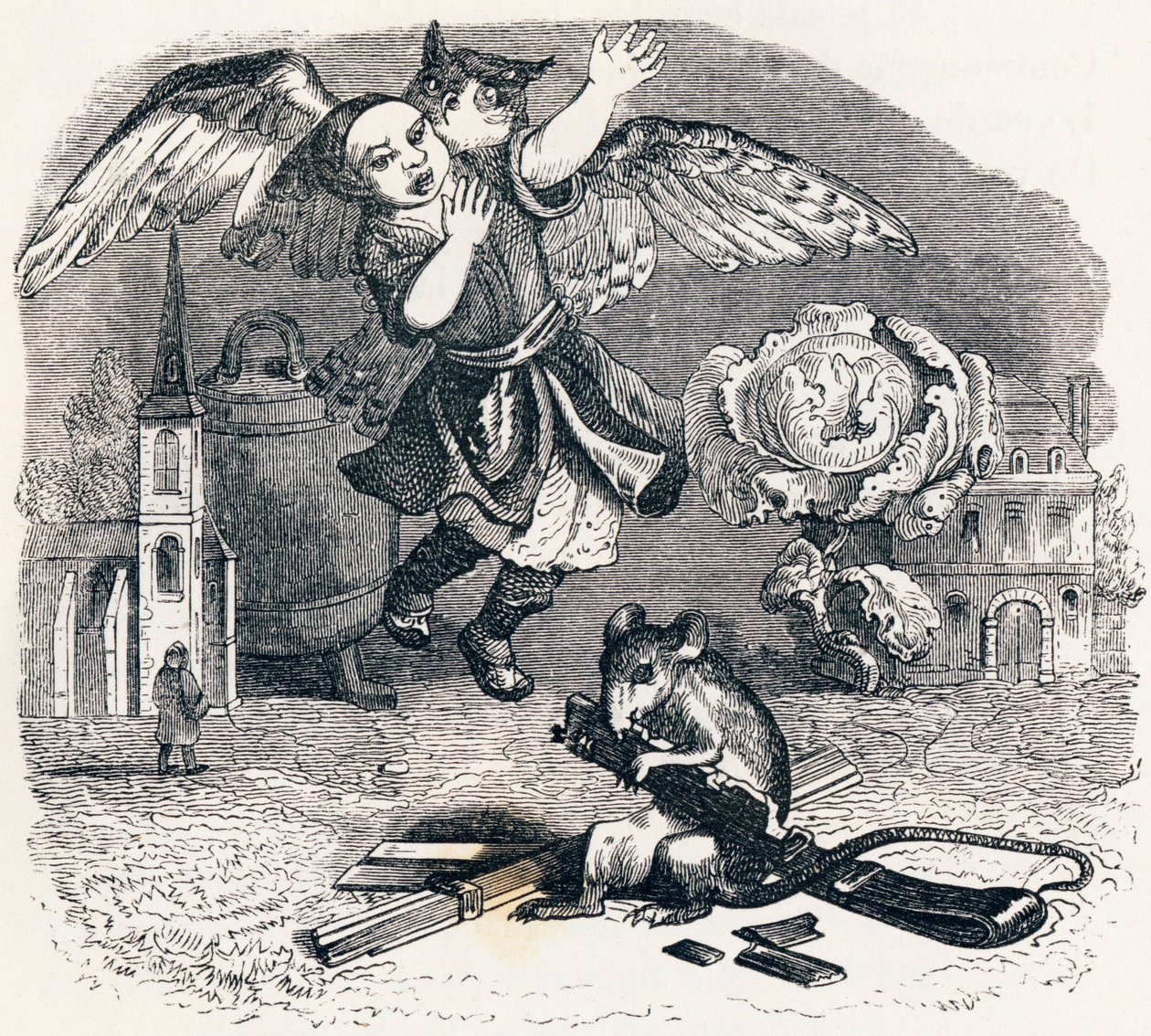Nevěrný kustod - Bajky od La Fontaina od Grandville