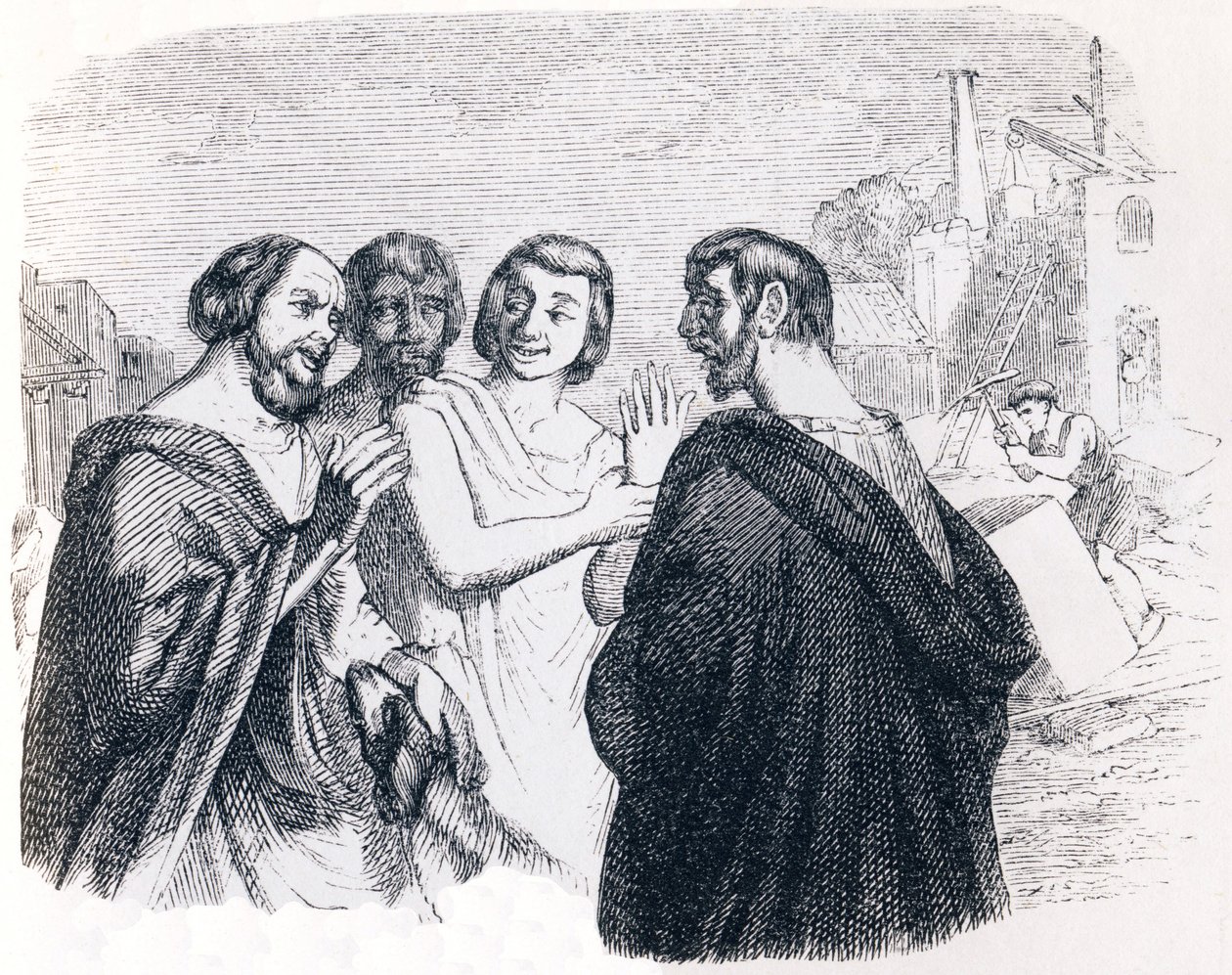 Sokratova řeč (Parole de Socrate) – Bajky od La Fontaina od Grandville