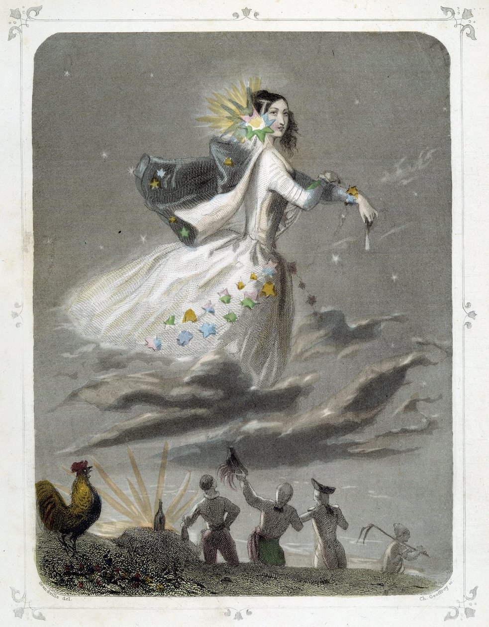 Hvězdy: Žena představující „“The Morning Star““ – od Grandville od Grandville