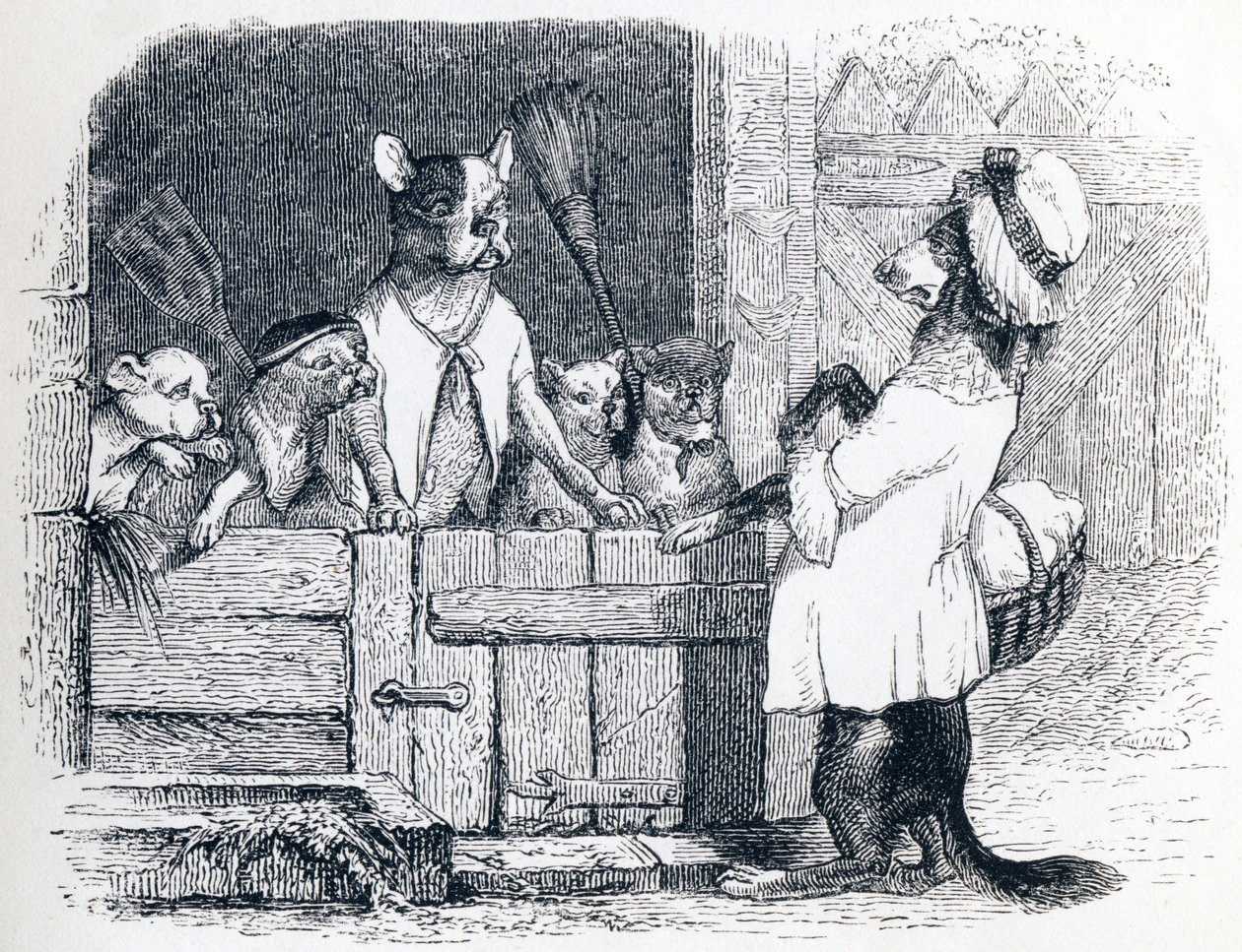 Vši a jeho společník - Bajky od La Fontaina od Grandville