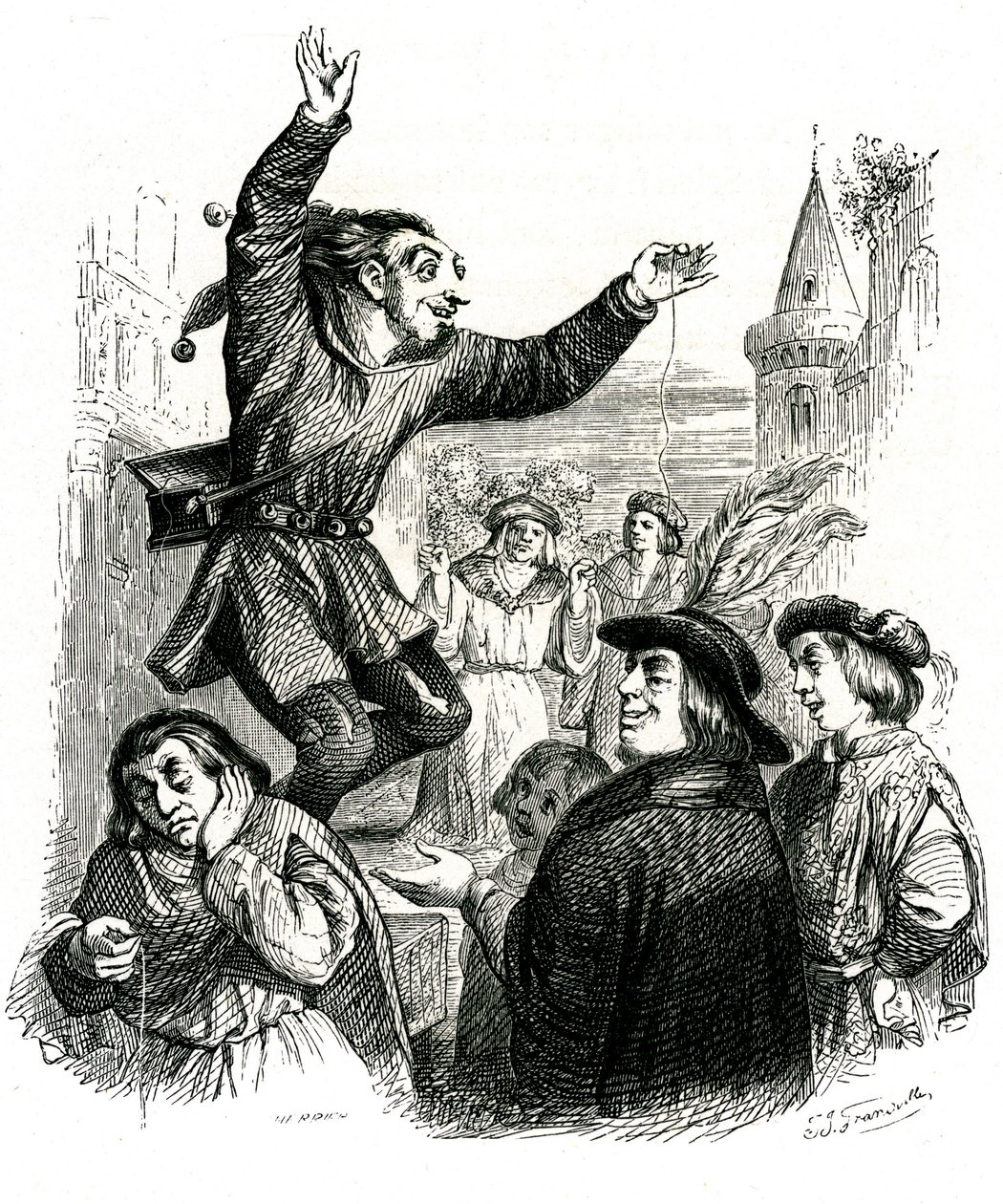 Blázen, který prodává moudrost: La Fontainova bajka od Grandville (1803 47)