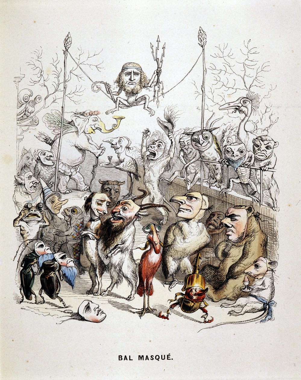 Maskovaná koule zvířat - od Grandville od Grandville