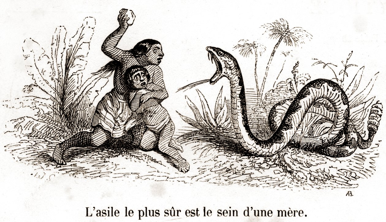 Nejbezpečnějším útočištěm je matčin prs od Grandville (1803 47)
