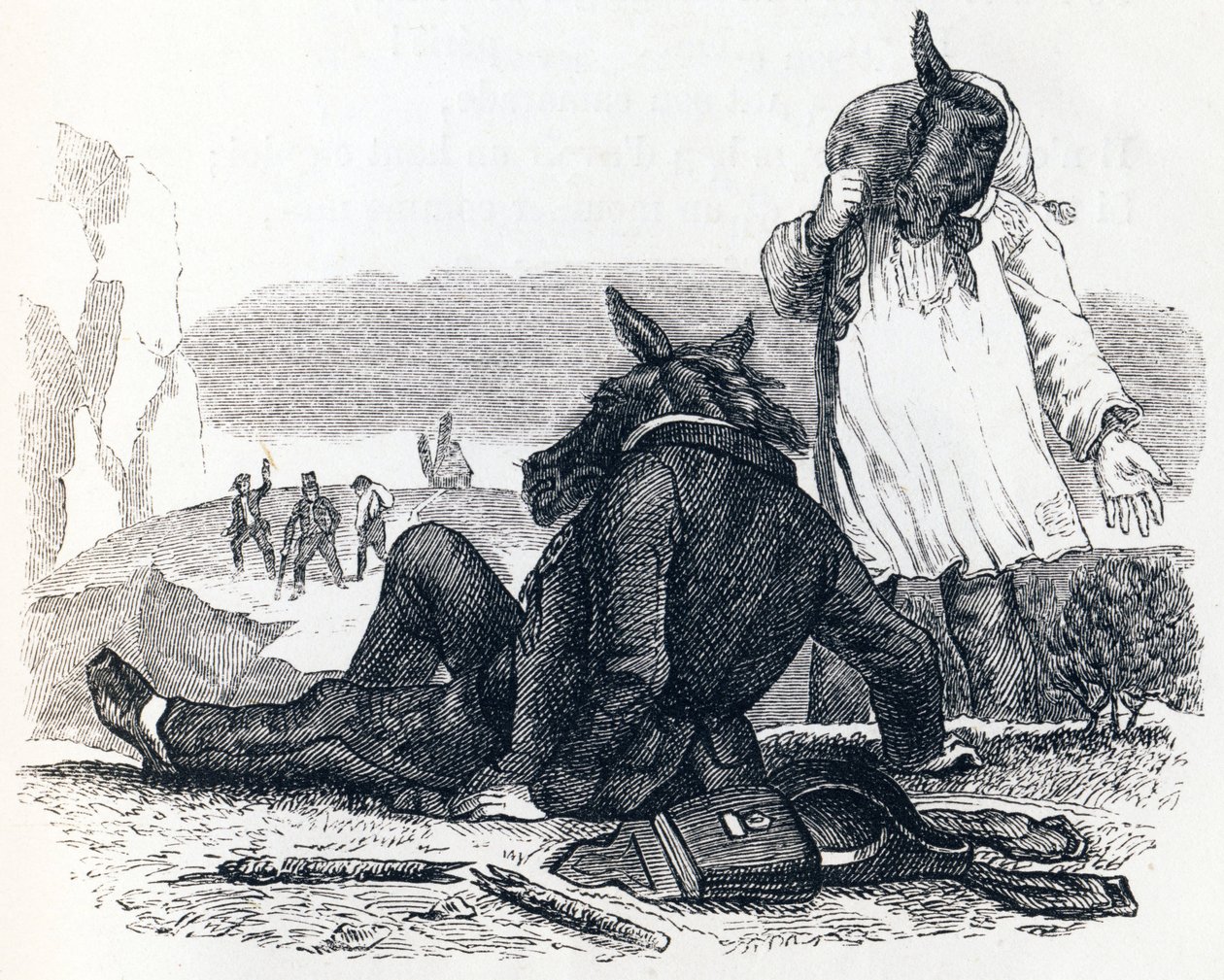 Dva mezci - bajky od La Fontaina od Grandville
