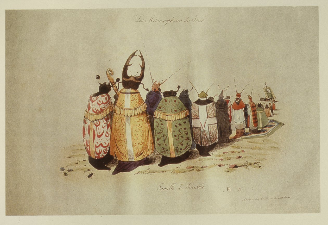 Rodina Skarabů, 1828-29 od Grandville