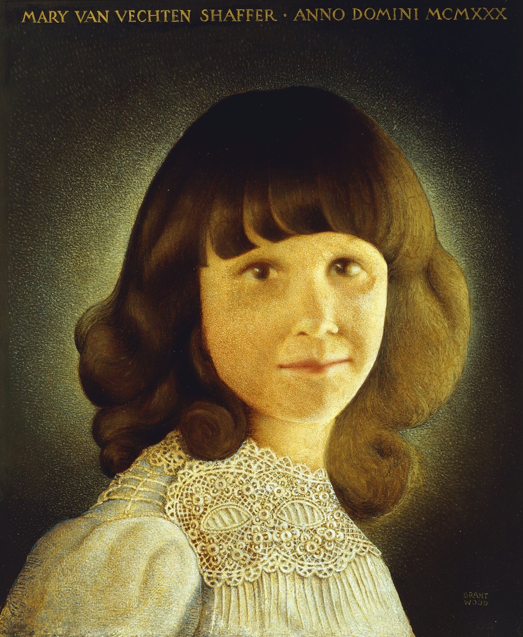 Portrét Mary Van Vechten Schaffer, 1930 od Grant Wood