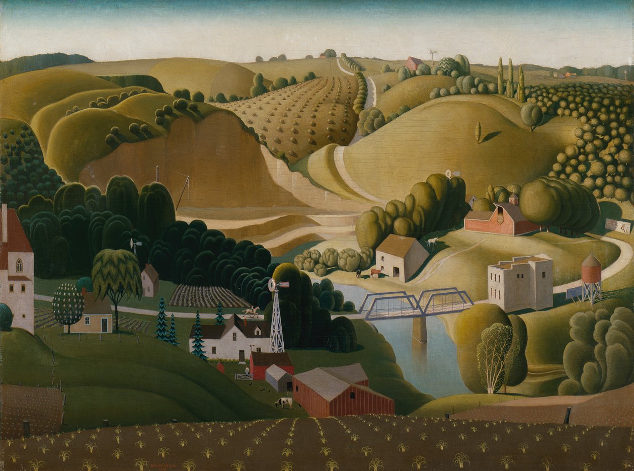 Stone City, Iowa od Grant Wood