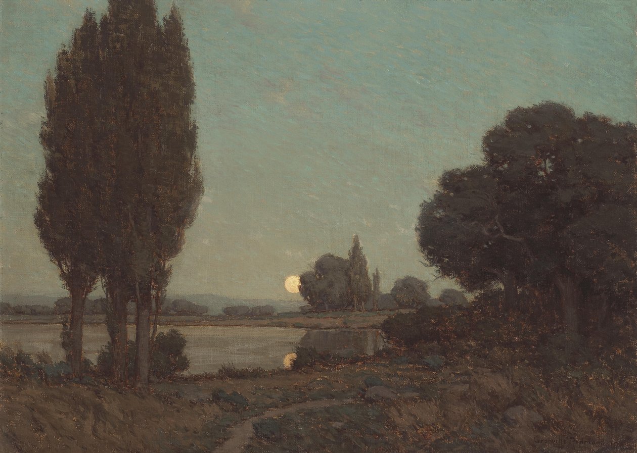 Odrazy měsíčního světla od Granville Redmond