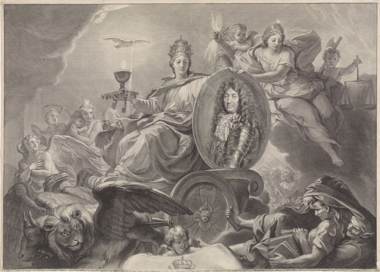 Alegorický portrét Ludvíka XIV., krále Francie od Gérard Edelinck