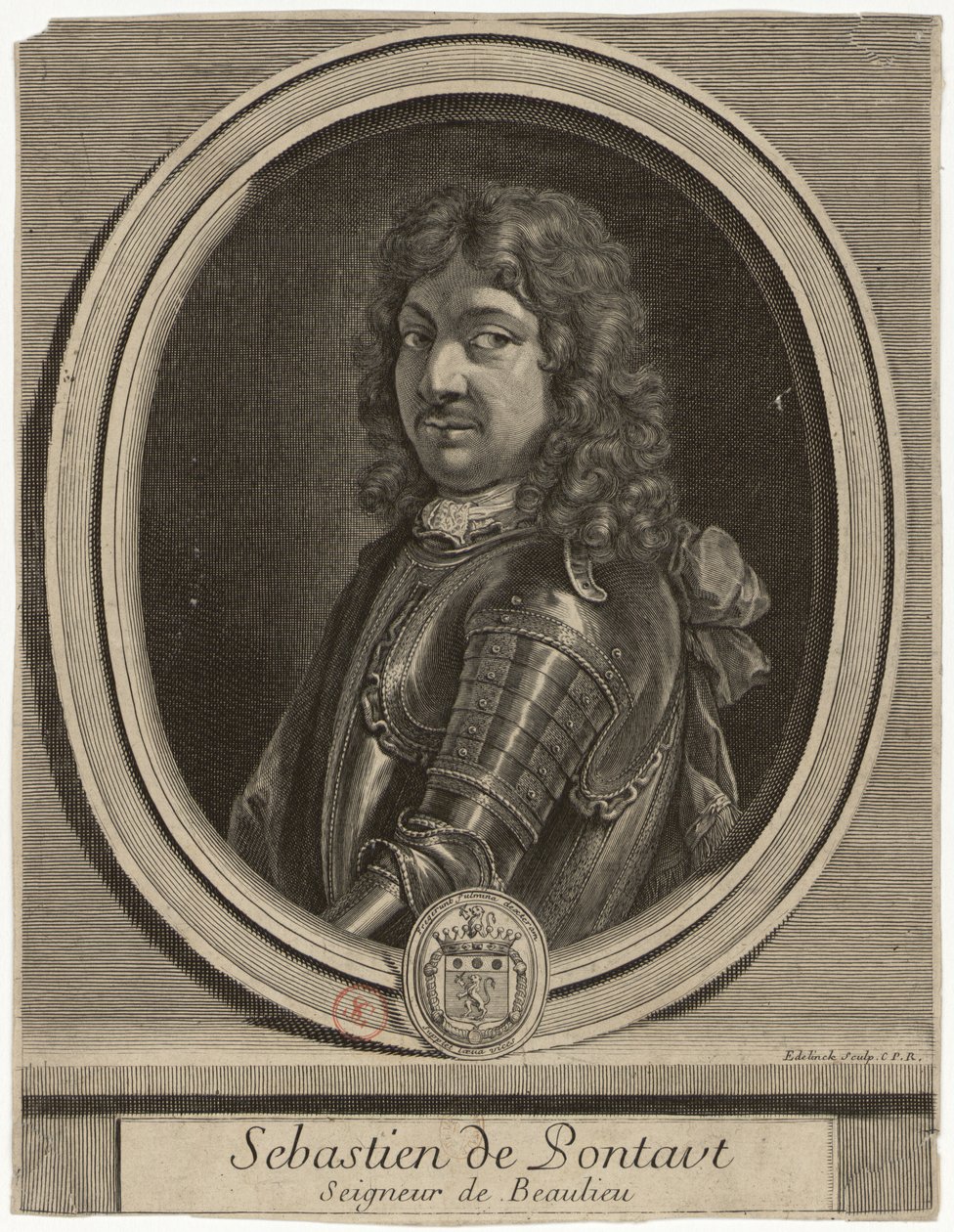 Edelinck - Sebastien de Pontaut Seigneur de Baulieu od Gérard Edelinck