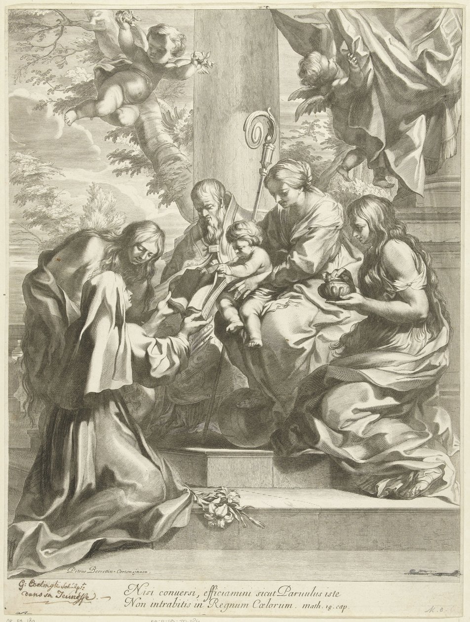 Svatá Martina u nohou Marie od Gérard Edelinck