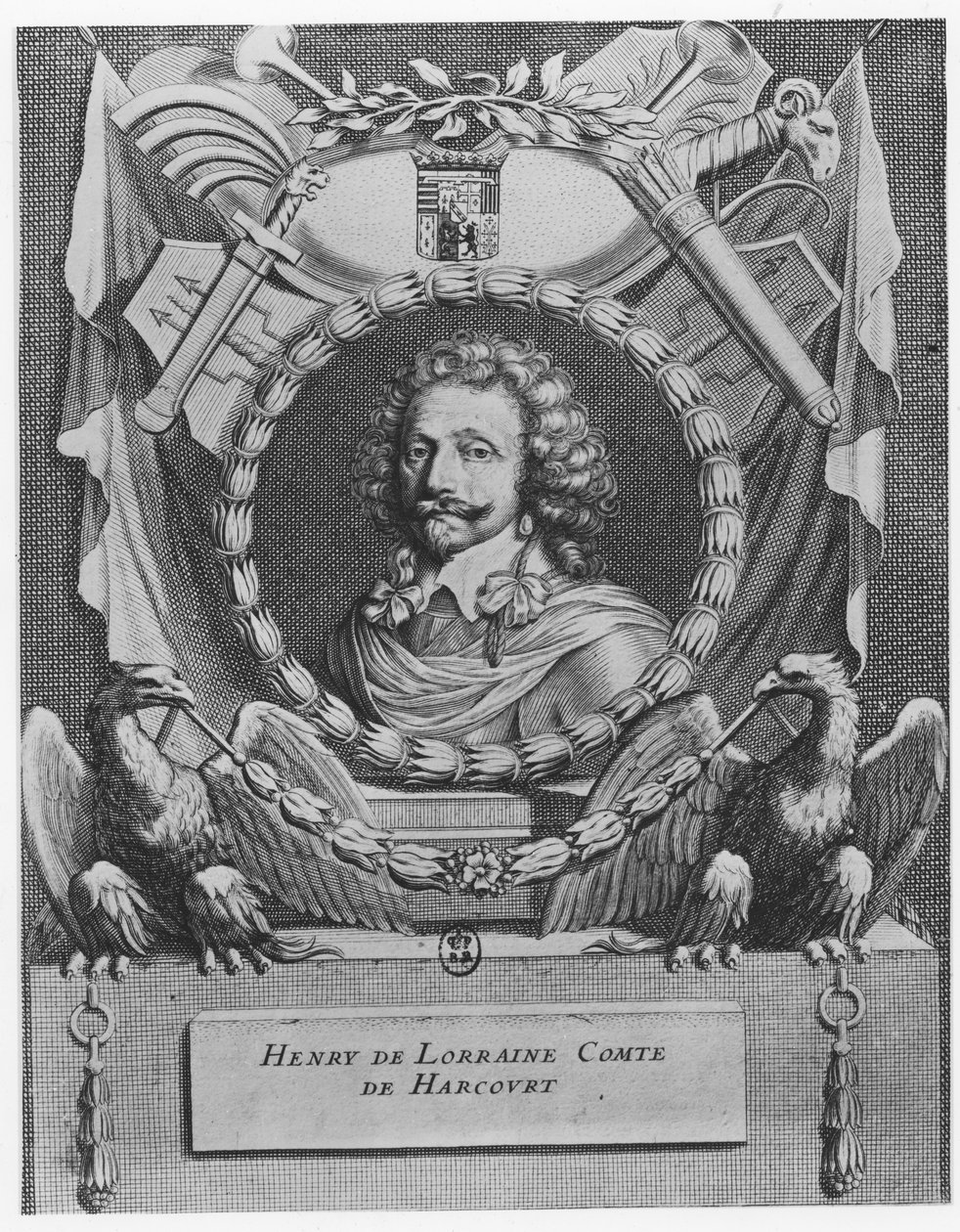 Henri de Lorraine, hrabě z Harcourt od Gérard Edelinck