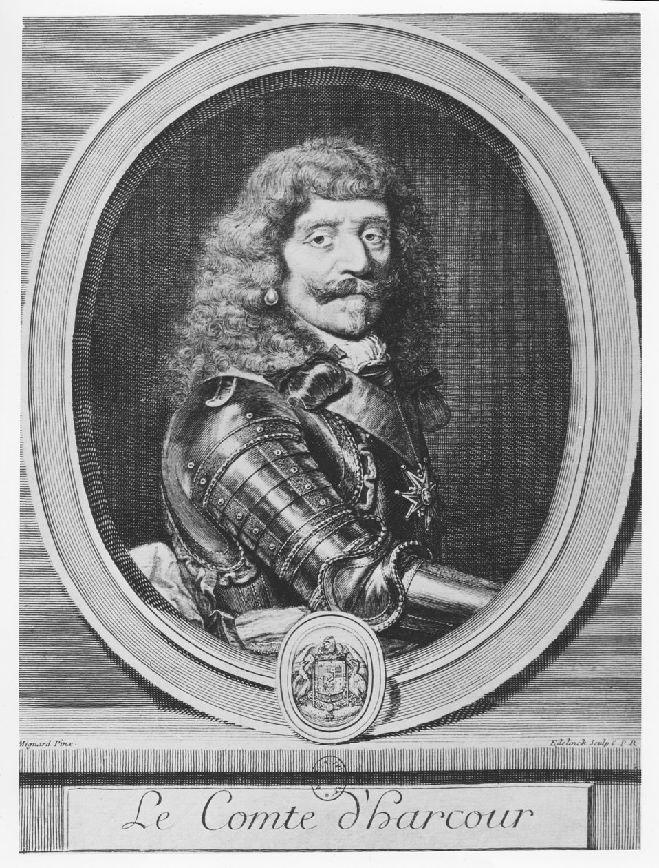 Henri de Lorraine, hrabě z Harcourt od Gérard Edelinck