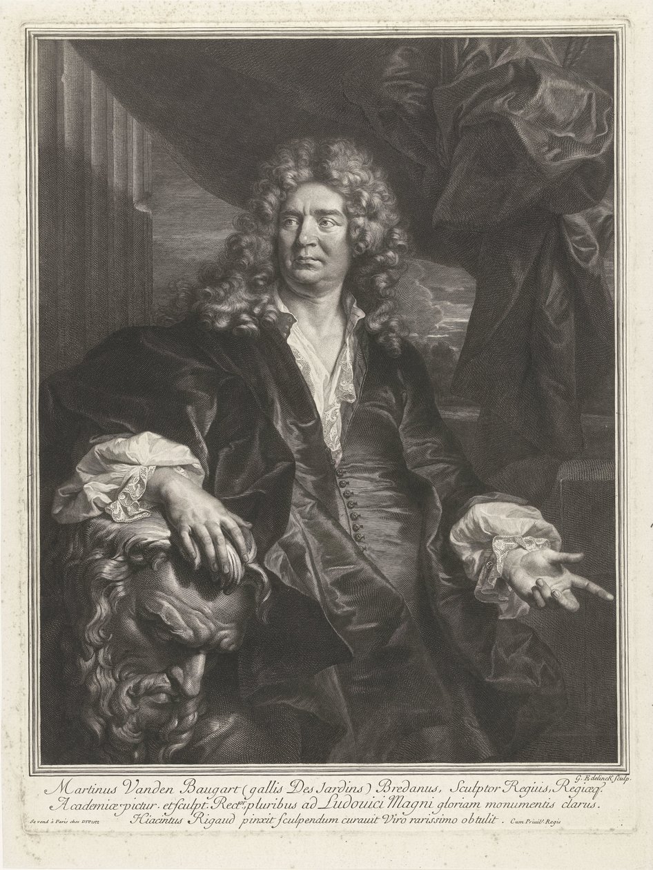 Portrét Martina Desjardinse Martinus Vanden Baugart (titul na objektu) od Gérard Edelinck