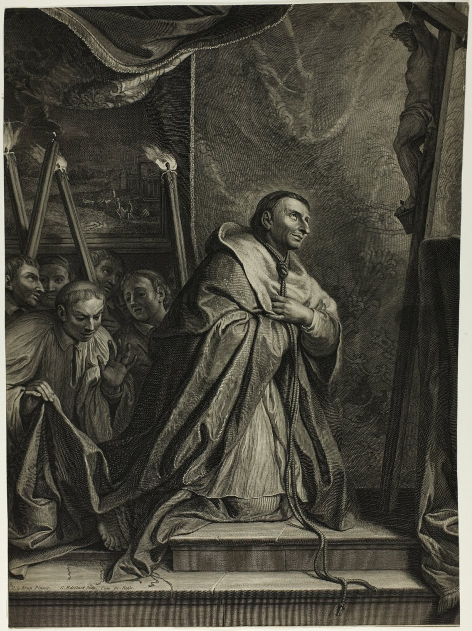 Svatý Karel Borromeus od Gérard Edelinck