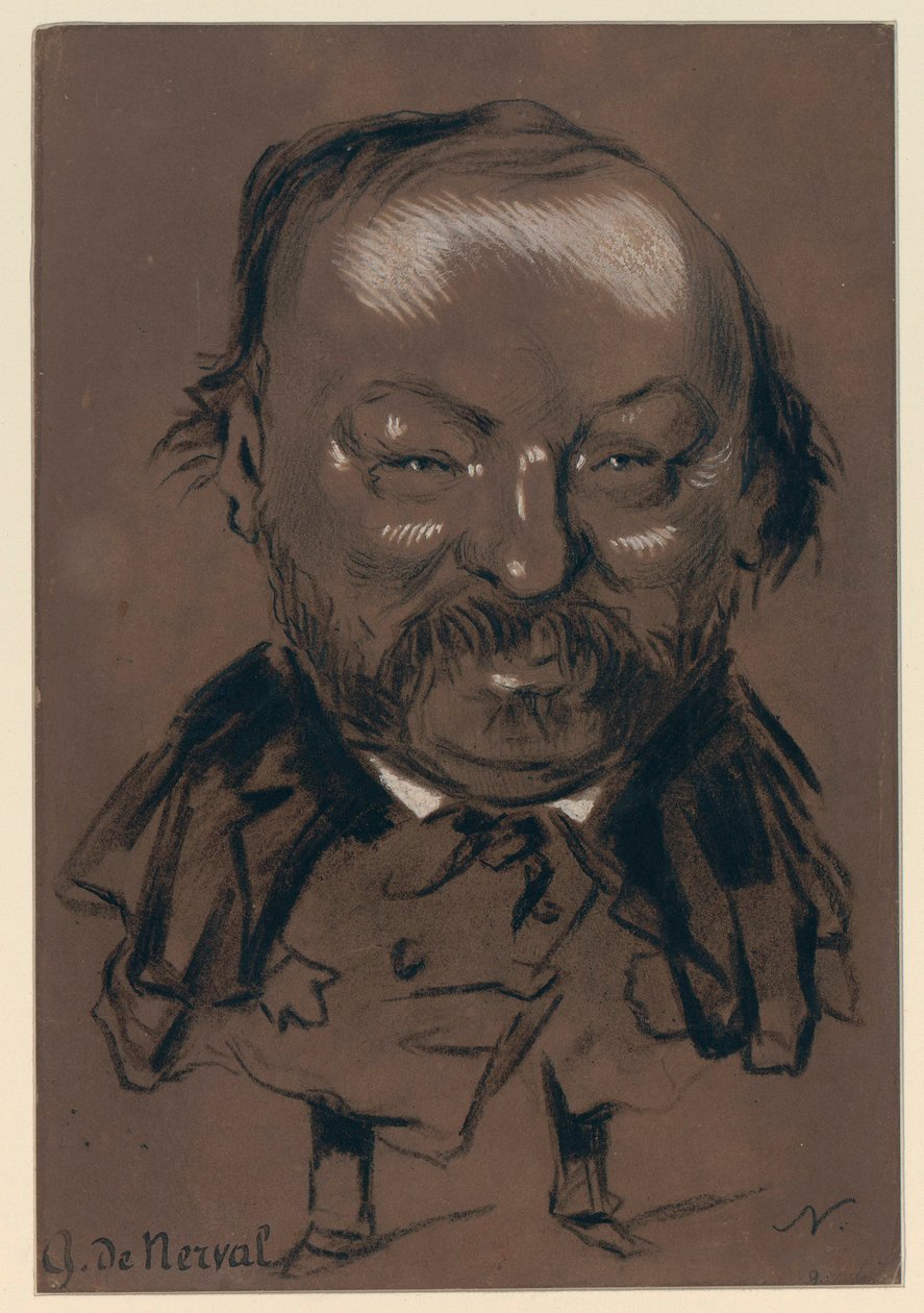 Gérard de Nerval - karikatura Nadar od Gerard de Nerval