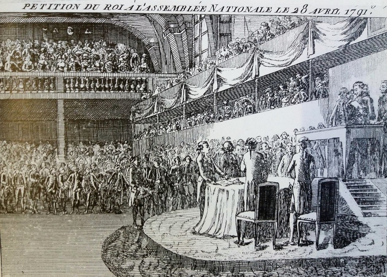 Král Ludvík XVI. Žádá shromáždění od Gravure non signée