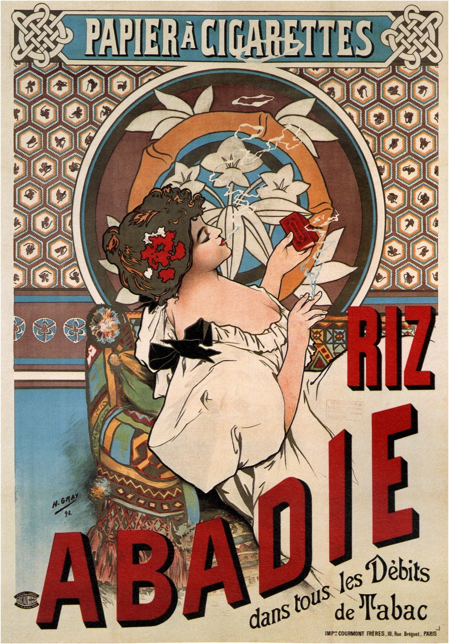 Reklamní plakát na hedvábný papír Abadie, 1898 od Gray