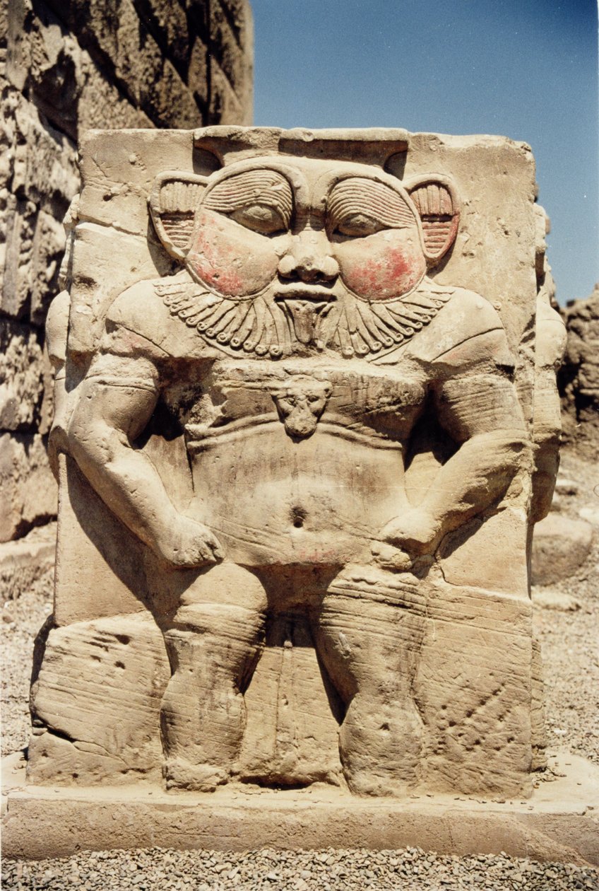 Reliéf egyptského domácího boha Bese, kolem 125 př. n. l. – 60 n. l od Greco Roman
