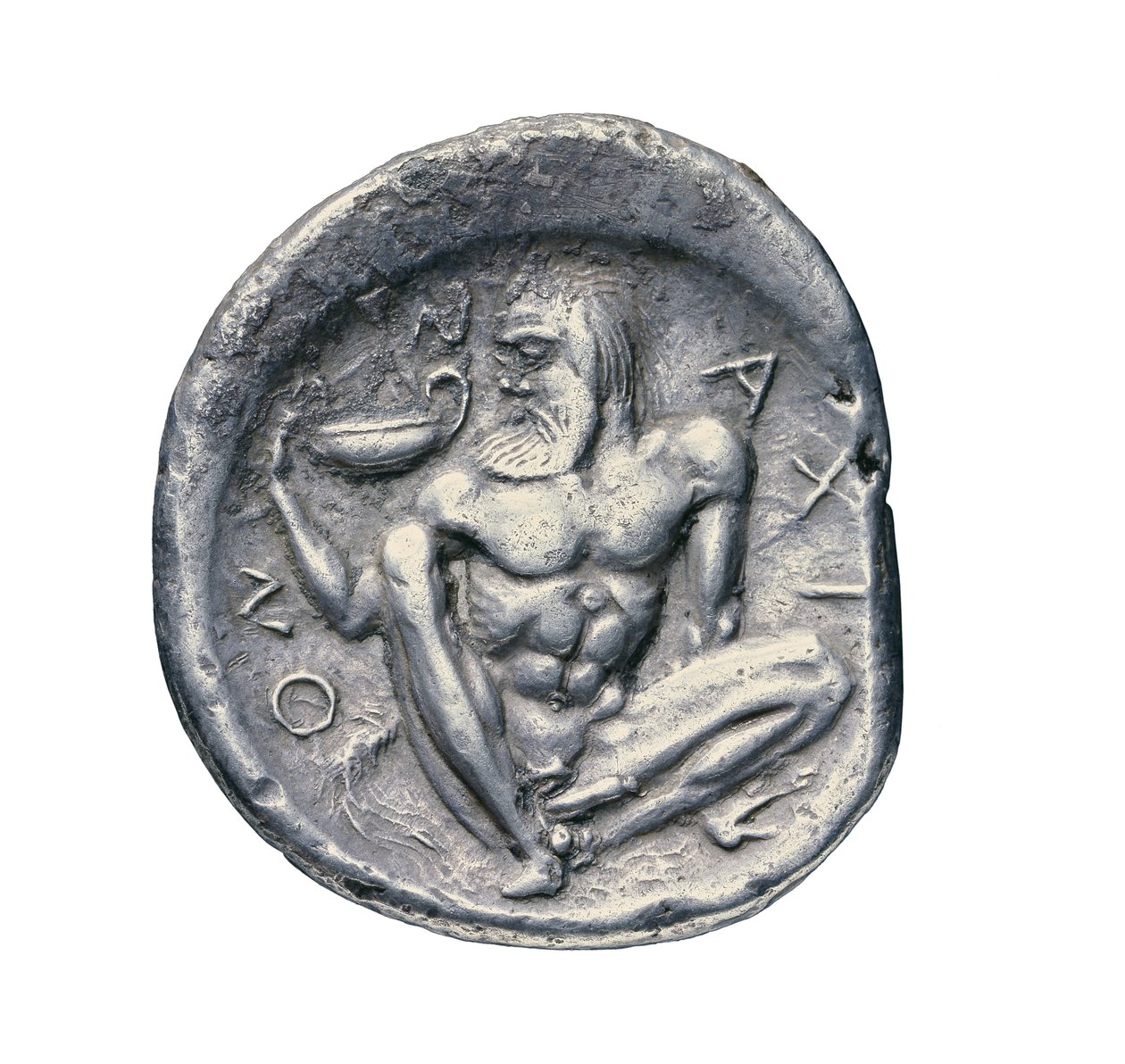 Starověká řecká stříbrná mince z Naxu, 460 př.nl (stříbro) od Greek