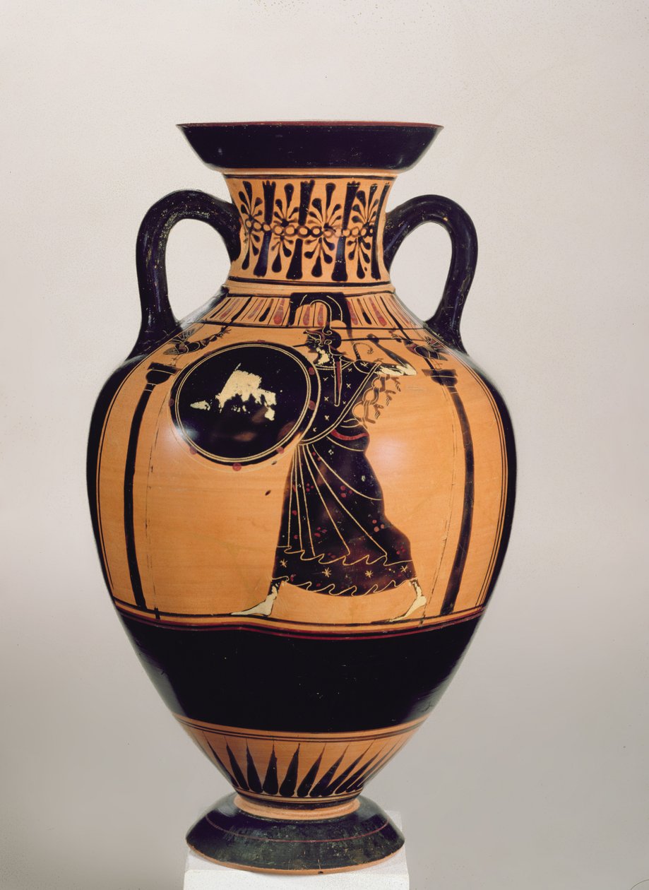 Pseudopanathenajská amfora s černou půdou, cca 500 př. n. l. (keramika) (podrobnosti viz 293754) od Greek