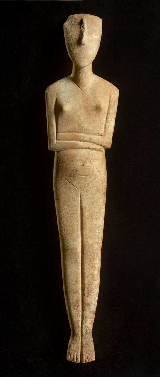 Kykladská figurka, Amorgos, cca 2500 př. n. l. (mramor) od Greek