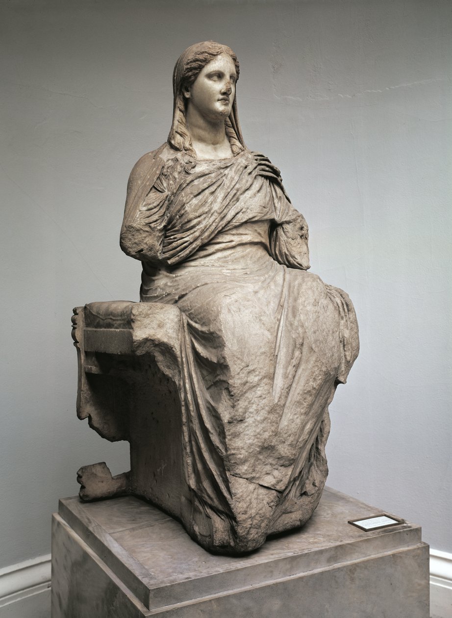 Demeter, socha z Knidos, Malá Asie, cca 350 př. n. l. (mramor) od Greek