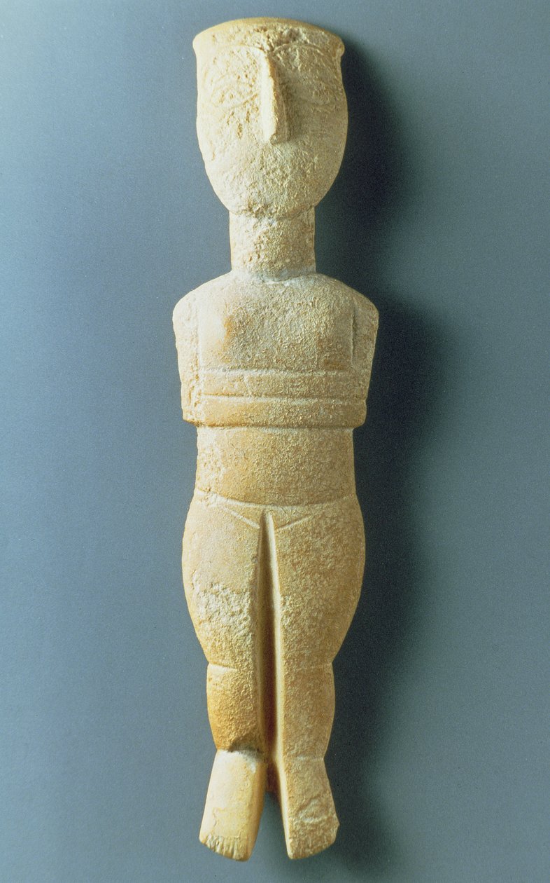 Ženská figurka, raná kykladská, cca 2800-2300 př.nl (mramor) od Greek