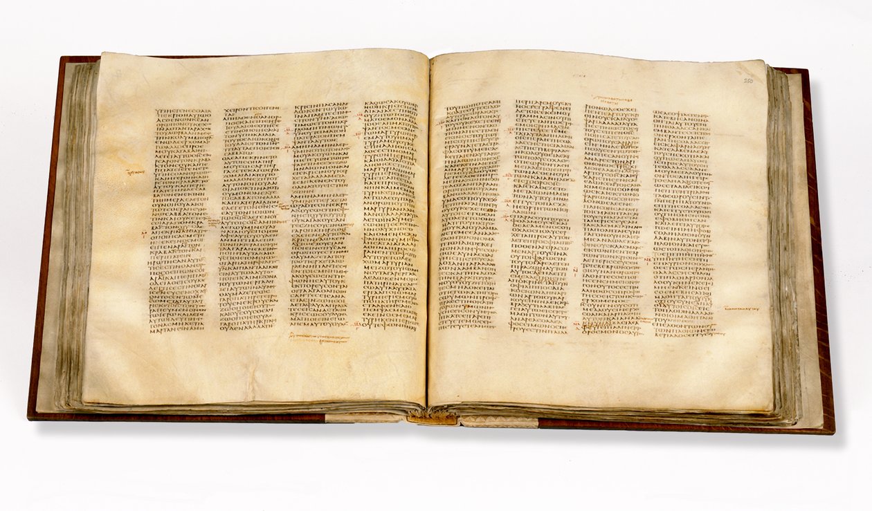 Stránka z Codexu Sinaiticus od Greek