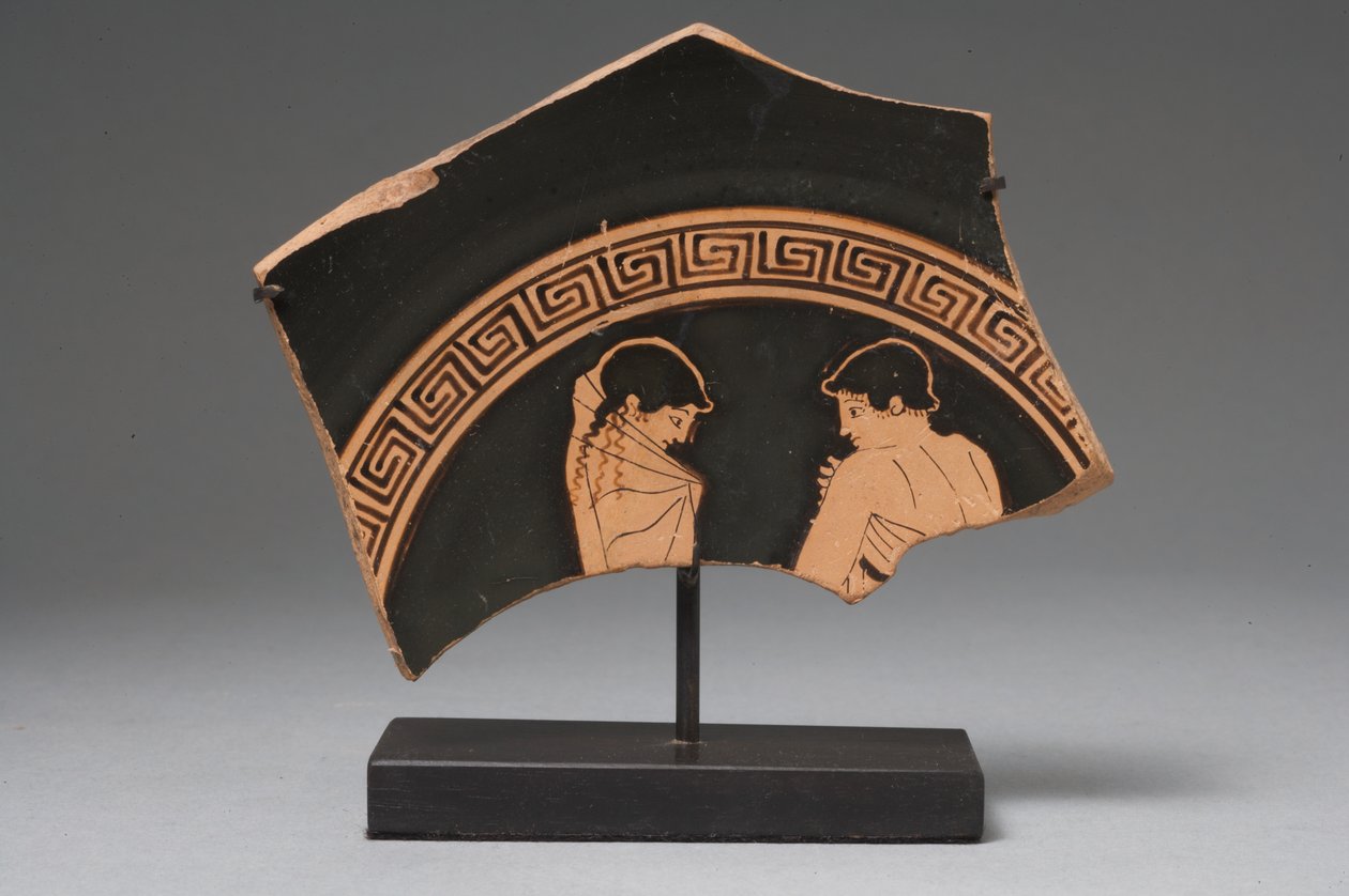 Fragment červené figurky (terakota) od Greek