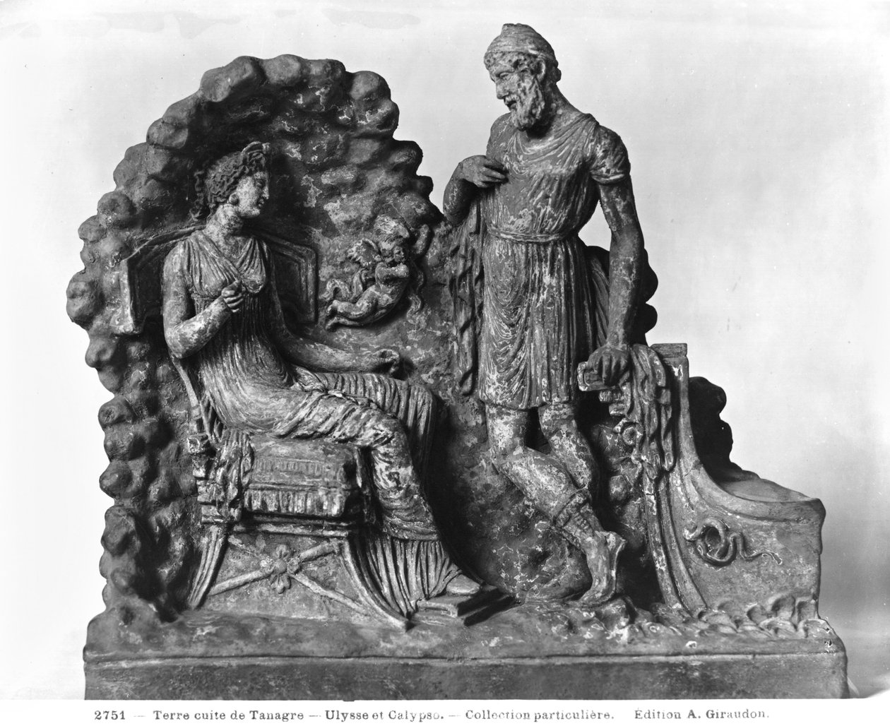 Ulysses a Calypso, z Tanagra (terakota) od Greek