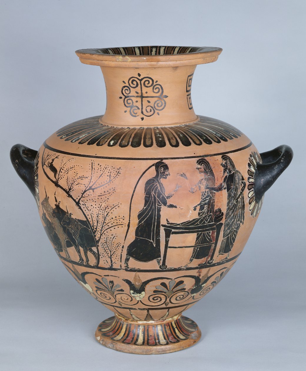 Archaická jónská hydrie zobrazující Herma předstírajícího spánek, z Cerveteri, asi 530 př. n. l. (keramika) od Greek