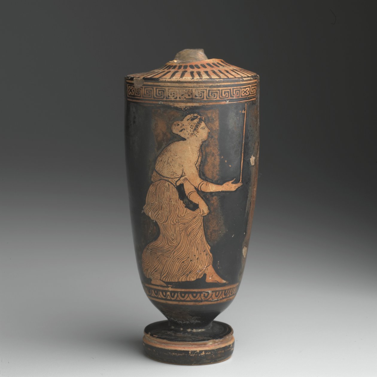 Attic Lekythos (skluzová glazovaná kamenina) od Greek