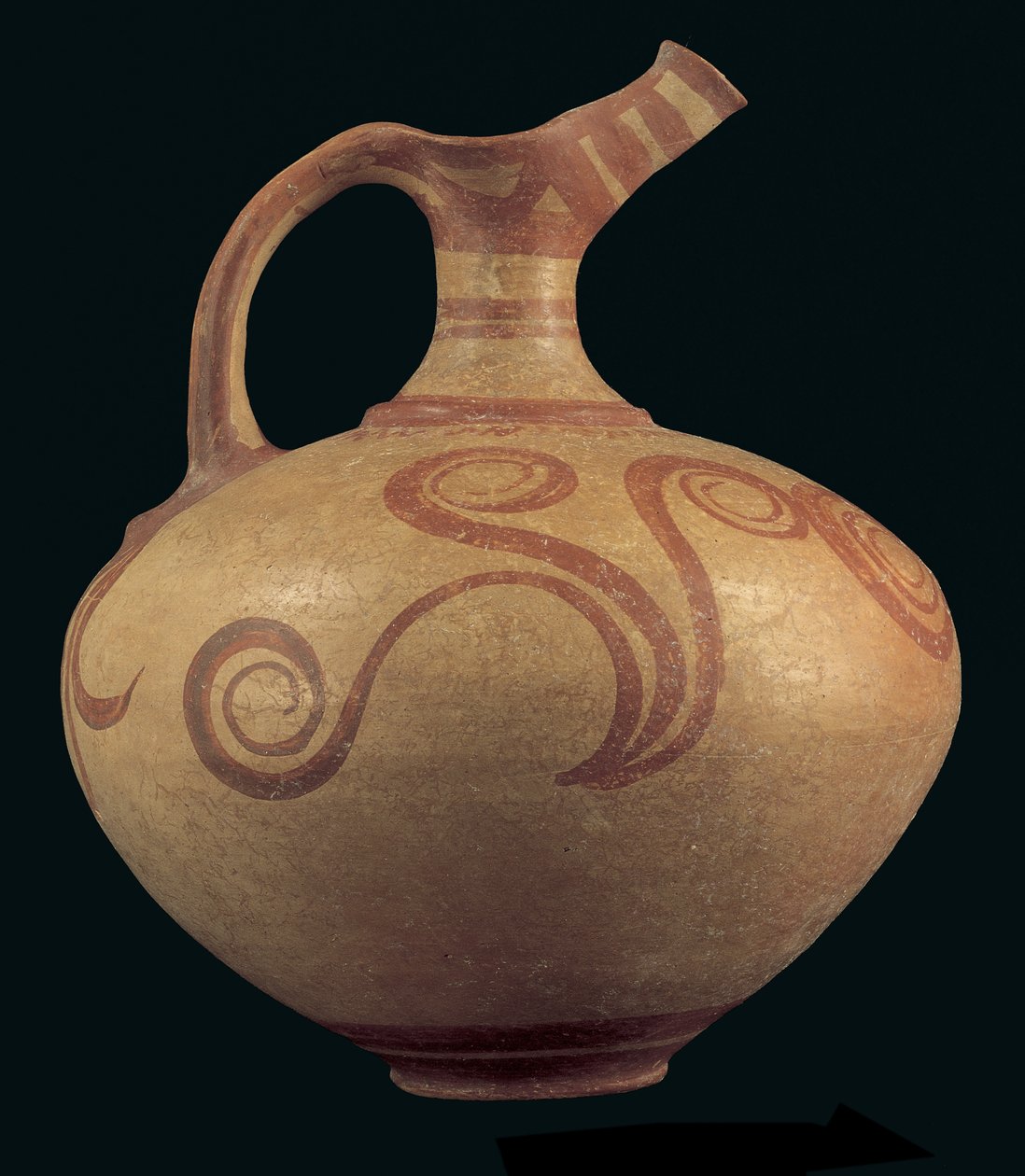 Džbán se zobákovým hrdlem, možná z Attiki, pozdní doba Helladic IIIA 1 (asi 1400-1350 př.nl) (malovaná hlína) od Greek