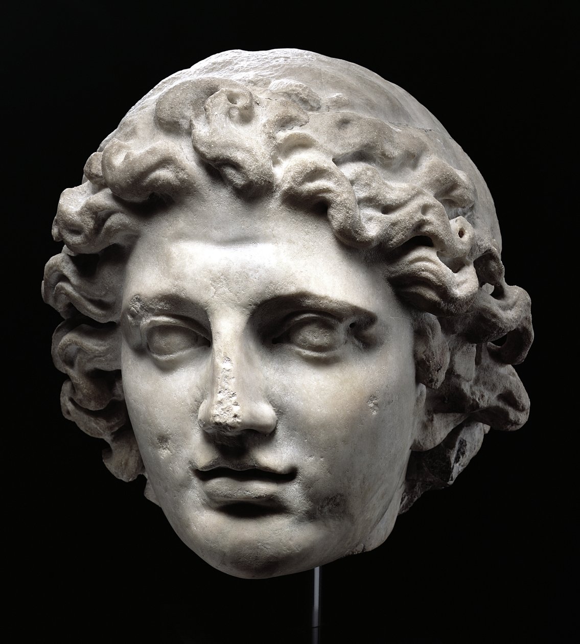 Kolosální hlava Alexandra Velikého (356-323 př.nl) (mramor) od Greek