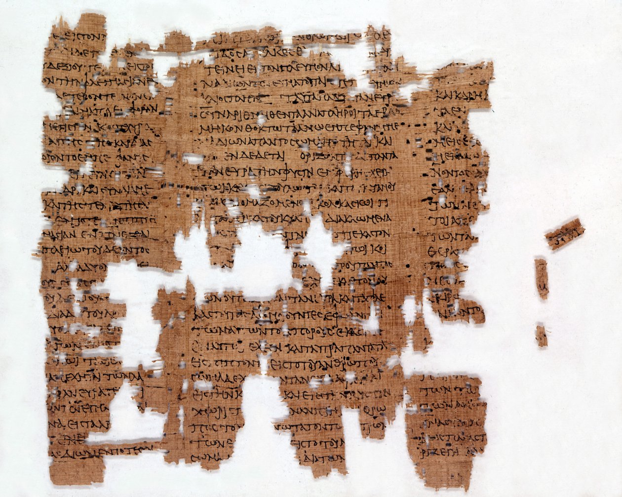 Řecký vědecký papyrus z roku 200 našeho letopočtu. od Greek