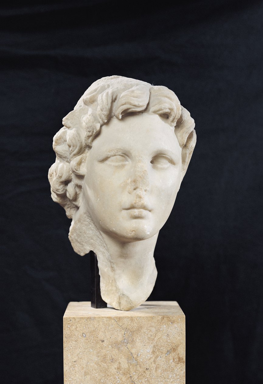 Hlava Alexandra Velikého (356-323 př.nl) (mramor) od Greek