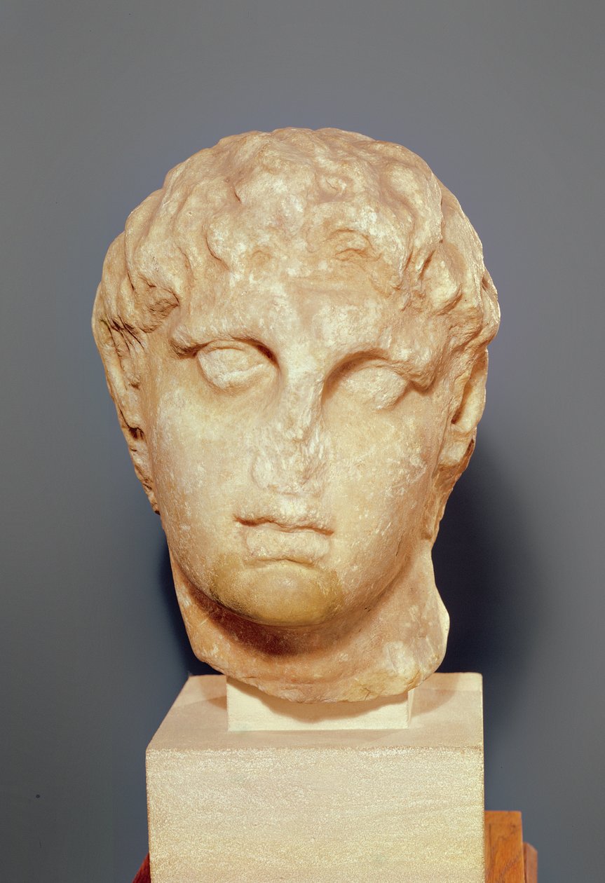 Hlava jednoho z diadochů nebo hlava Alexandra III. (356-323 př. n. l.) Velikého (mramor) od Greek