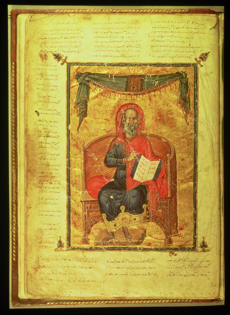 Paní Grec 2144 fol. 10v Hippokrates (asi 460-377 př.nl) od Greek