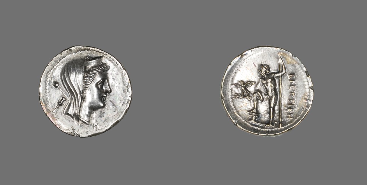 Drachma zobrazující nymfu Amphitrite, 216-203 př.nl od Greek School