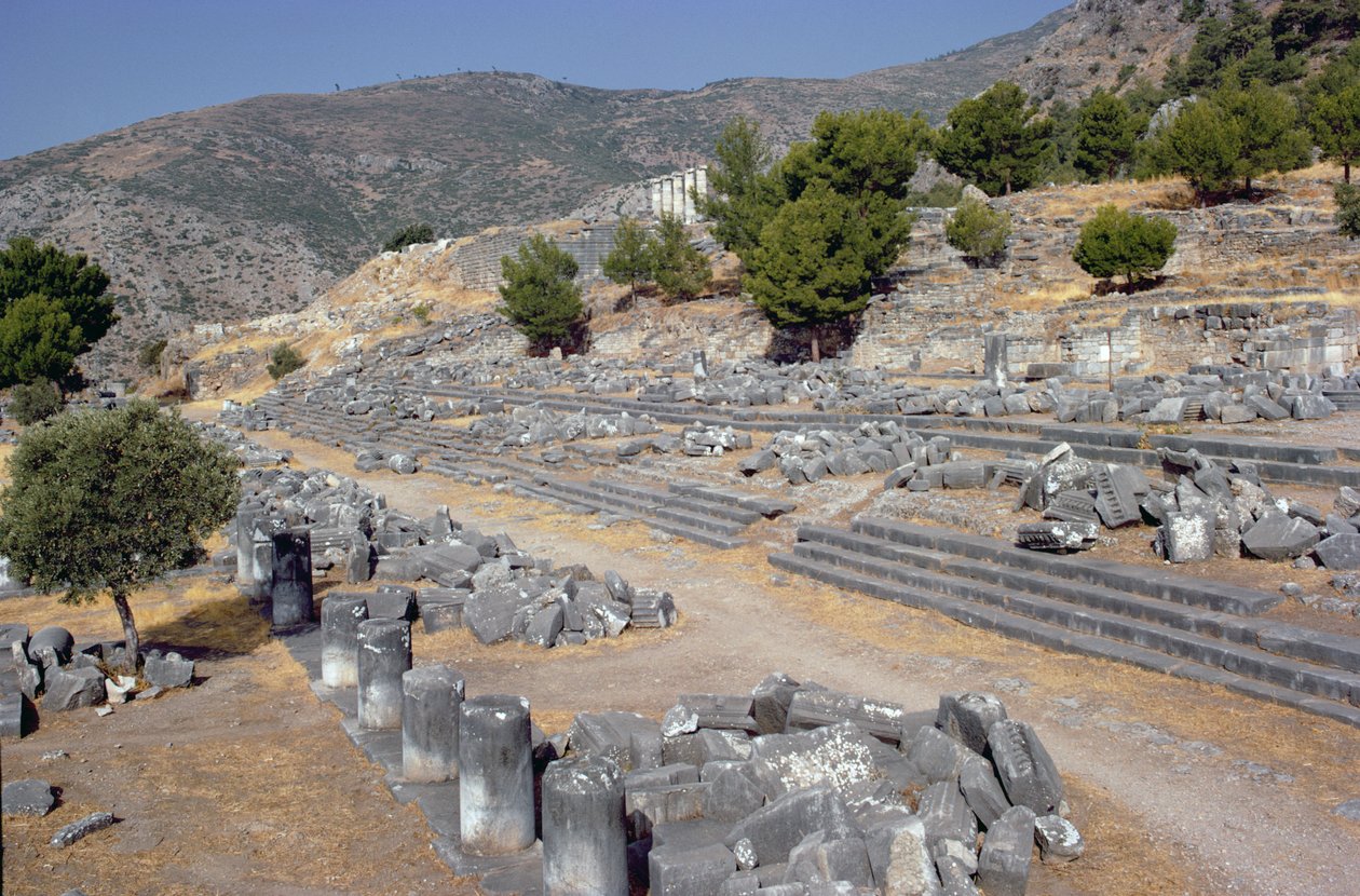 Celkový pohled na ulici a agoru od Greek School