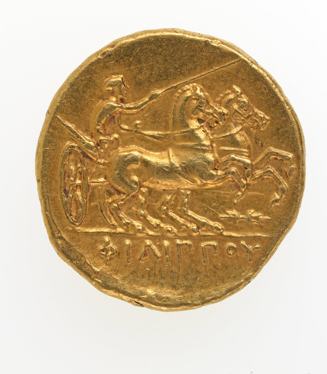 Revers stavu Filipa II. Makedonského, 359-336 př. n. l. (zlato) od Greek School
