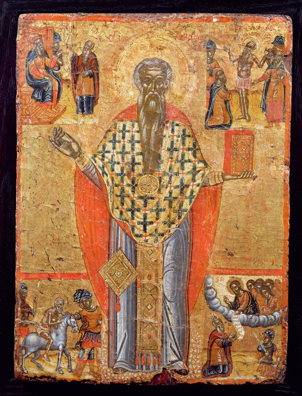 Svatý Charalambos, ikona, Makedonie, konec 16. století (tempera na desce) od Greek School