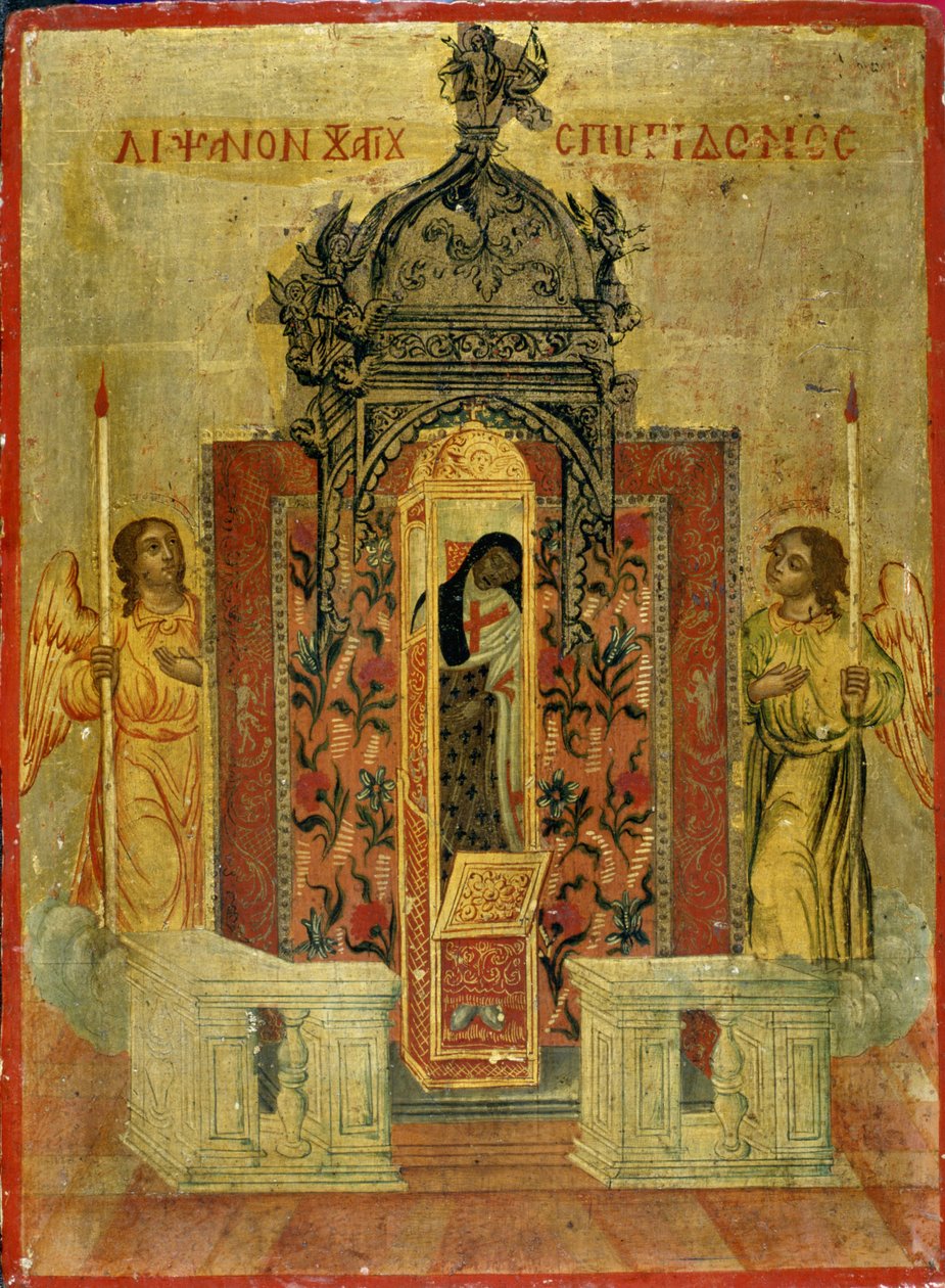 Svatyně relikviáře sv. Spyridona, kolem 1786-1800 (tempera na borovém dřevě) od Greek School